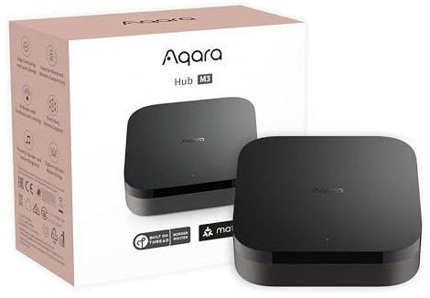 Aqara Hub M3 für Hausautomatisierung, Matter Controller, Thread Border Router, Zigbee, Bluetooth, Wi-Fi, PoE, IR, Unterstützt Alexa, Google Assistant, Apple HomeKit, SmartThings, IFTTT