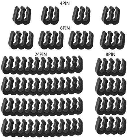 16Pcs/Set PP Cables Comb/Clamp/Clip/Organizer/Dresser For 2.5-3.2mm PC Power Cables Wiring 4/6/24 Pin Computer Cable Home Improvement Tools Set Home Supplies Living Room Temperature Measuring Home Kit