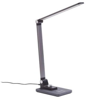 Lindby LED Tischlampe Valtaris dimmbar (Modern) in Alu (1 flammig,) - Tischleuchte Schreibtischlampe Nachttischlampe Arbeitszimmerleuchte