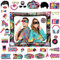 POPOYU 37 Stück 80er Jahre Motto Fotobox Requisiten,Neon Partyfotoautomat Zubehör,80 er Aufblasbare Fotorahmen Selfie Bilderrahmen für Geburtstag 80er Jahre Accessoires Radio Photo Frame Set