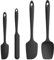 Spatule Silicone Lot de 4: U-Taste Cuisine Maryse Pâtisserie Résistante à la Chaleur 250℃, Ustensiles à Marise Patissier Alimentaire Antiadhésive Flexible sans BPA pour la Cuisson (Noir)