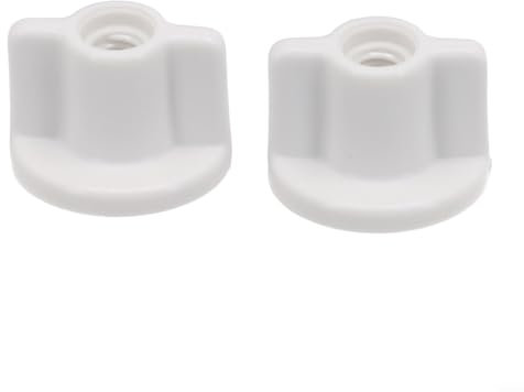 Paquete de 2 tuercas traseras para asiento de inodoro para tornillo de 6 mm, plástico, fijación inferior, accesorios de tapa de inodoro para bisagras de asiento de inodoro de montaje superior