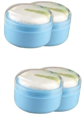 UPKOCH 4stücke Puderquaste Box Für Junge Mädchen Praktischer Behälter Für Babypuder Weiche Und Sanfte Anwendung Für Neugeborene Und Kleinkinder Blau