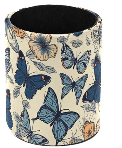 Stifthalter für den Schreibtisch, Schmetterlinge, Retro-Leder, Schreibtisch-Organizer, Make-up-Pinsel, Stiftehalter, Schreibtischzubehör und Zubehör, Büro- und Heim-Organizer