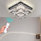 CXGLEAMING 30cm Modern LED Kristall Kronleuchter Deckenleuchte Pendelleuchte Geeignet für Wohnzimmer, Schlafzimmer, Küche, Flur, Eingang Edelstahlrahmen 36W （Farbtemperatur und Helligkeit einstellbar）