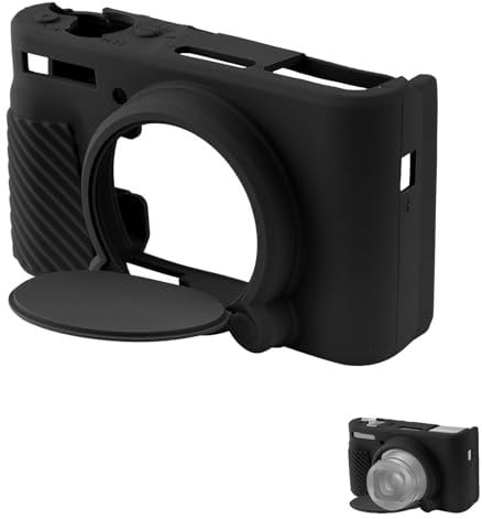 SX730 SX740 Camera Case, Slim Anti-Scratch Silicone Camera Protective Case Soft Digital Camera Case Compatible with Canon PowerShot SX740 SX730 HS Camera (Black)