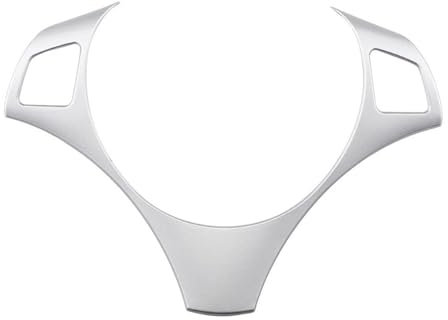 LJWAN Auto Lenkrad Ring Aufkleber, für BMW 3er E90 E92 E93 1er E82 E87 2005-2011, Dekorativer Rahmen für das Autolenkrad, Auto Lenkrad Verzierungs Aufkleber,Abs Chrome
