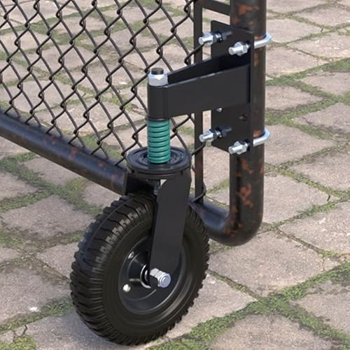 Torrolle 8 Zoll, Schwerlastrolle Federbelastete Torrolle 360° Lenkrolle Torrad 600 Pfund Tragende für Rohrtore Metalltore Holzgatter Zaunpforten Drehtore