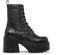 Stivaletti Punk Alla Caviglia con Plateau in Pelle Nera da Donna Windsorsmith - Totalmente