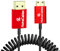 Alvin's Cables 8K High Speed Mini HDMI to HDMI Coiled Cable, Aluminum 8K@60Hz 4K@240Hz HDMI 2.1, Compatible with Camera, Camcorder, Tablet and Graphics/Video Card, Laptop, Projector