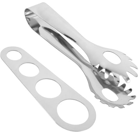 Spaghetti Ruler Set Pasta Spaghetti Noodles Spaghetti or Pasta Spoon Spaghetti Tongs Pasta Serving Tools Pasta Strainer Spoon Pasta Tong Stainless Steel Silver