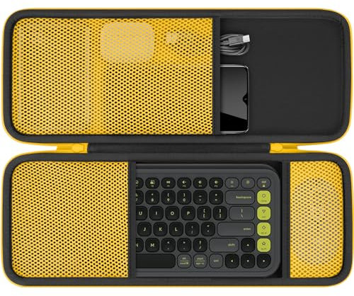 co2CREA Hart Tasche für Logitech POP ICON Keys Combo Kabelloses Bluetooth Tastatur-Maus-Set Case Etui Tragetasche, Nur Tasche