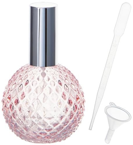 Yebeauty Botella de perfume vintage de 3.4 onzas, 100 ml, botellas de perfume de viaje vacías, botellas de perfume de vidrio vacías, recargables, atomizador de perfume, botella pulverizadora para