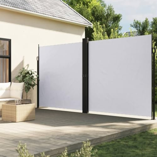 Furniture Select-Toldo lateral retráctil blanco 220 x 1200 cm