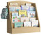 Kinder Bücherregal mit 5 offenen Fächern und Haken, Kinderregal Holz, Montessori Aufbewahrungsregal für Kinderzimmer, 80x30x75cm (Natur)
