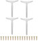 sourcing map 4Pcs Metal Furniture Legs, 10 Triangle Replacement Couch Dresser Legs Furniture Feet for Bed Table Cabinet Sofa(Silver)
