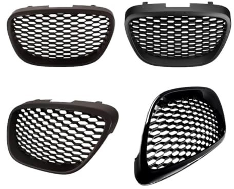 UIBHGVFG Rejilla Radiador Automóvil Rejilla De Malla Negra Desbadged, Parrilla Frontal Negra De Panal para Seat para Leon MK2 1P 2006-2009 Radiador Rejilla