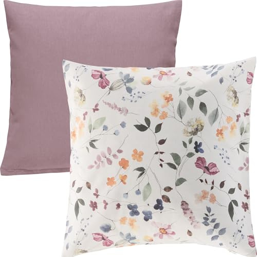 REDBEST Kissenhülle 2er-Set Mauve Größe 40x40 cm