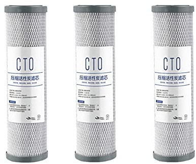 YQVEOT Filtro osmosi inversa, Filtro dell'Acqua a Carbone Attivo CTO da 10 Pollici, Cartuccia del Filtro dell'Acqua, filtra la rimozione dell'Acqua Il Cloro.(Rot)