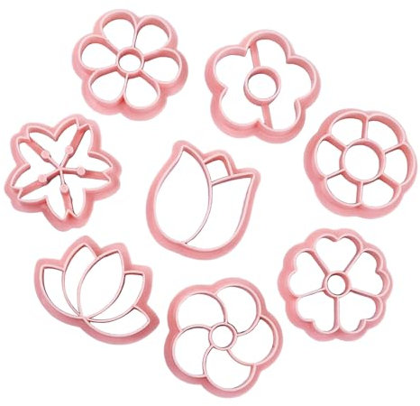 8 x Blumen-Plätzchenformen für Backbegeisterte, Backwaren, Kekse, professionelles Gebäck-Werkzeug