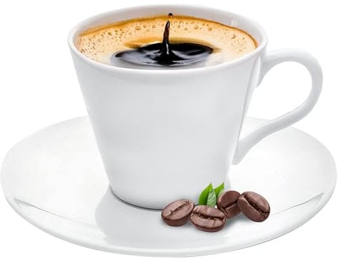 KONZEPT Kaffeetassen Set 6er mit Untertassen, 230 ml, Weiß, Tassen für 6 Personen aus Keramik, zum Bemalen, ideal für Kaffee, Tee, Cappucino