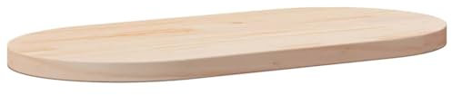 Tischplatte Massivholz Holz Platte Holzplatte Schreibtischplatte Arbeitsplatten Holzbretter Holztischplatte Ersatzplatte, 90x45x2,5 cm Massivholz Kiefer Oval