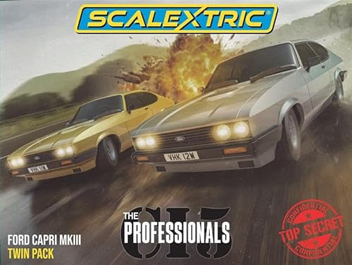 Scalextric C4642 The Professionals Capri Twin Pack Slot car racing, Silver/Gold
