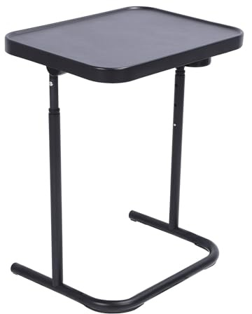 CFTGIW Sofa Side End Table Overbed Table Folding TV Dinner Tray 3 Height Adjustments Magnetic Tabletop for Bedroom Living Room 18.9x13.78in Bedroom RV Such Living Detachable Versatile