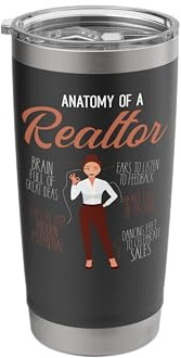 Anatomy of A Realtor Cute Stainless Steel Insulated Tumbler