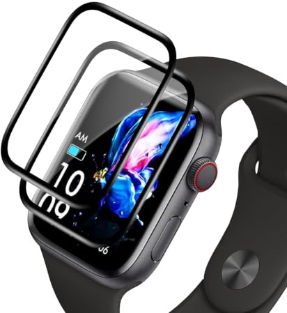 VideoSecu 2 Stück für Panzerglas für Apple Watch 9/8/7 45mm Schutzfolie, 0,33 mm 9H Härte Kratzfeste Displayschutzfolie, Anti-Fingerprint, HD Klare, Hohe Touch-Empfindlichkeit Schutzglas Folie Outdoor