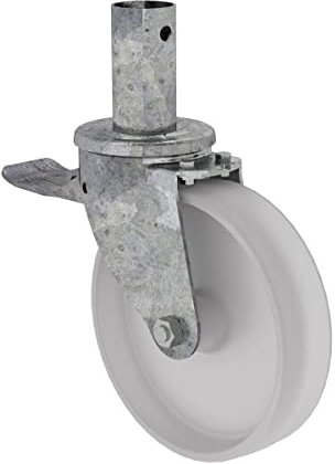 MUNK Günzburger Steigtechnik 27958 Lenkrolle ø200 mit Feststellbremse und Zapfen 1St.