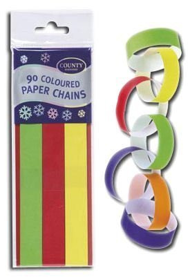 90 Paper Chain Strips (Makes Over 5m Chain)