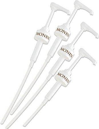Monin Sirup Pumpen im Karton mit Rezeptheft