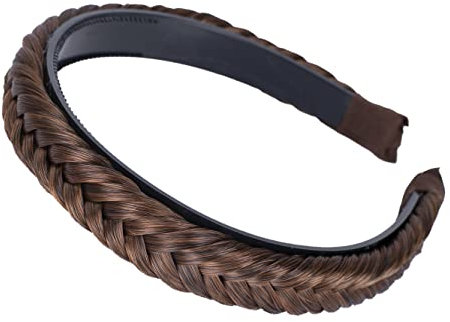CAISHA Haarreifen Zopf Geflochten Haarteil Haarband Kopfschmuck Haarschmuck Braun Mix HHR6