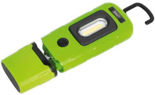 Sealey LED 3601 Lámpara LED de inspección recargable de polímero de litio, verde, LED3601G