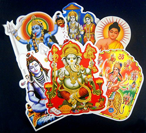 Großhandel von 20 kleine Hindu Götter Aufkleber (Größe – 22,9 cm Zoll ca.)