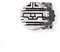 cai Herren Single Ohrstecker 925/- Sterling Silber 0,7cm oxidiert ohne Stein weiß 132210506