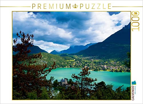 CALVENDO Puzzle Blick von Duingt auf den Lac d'Annecy 1000 Teile Puzzle quer | 1000 Teile Lege-Größe 64 x 48 cm Foto-Puzzle für glückliche Stunden