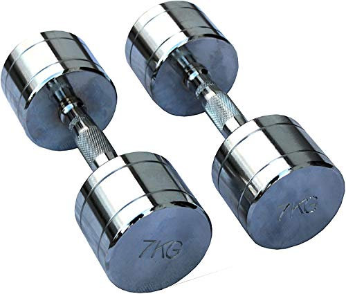 Lisaro Chrom Kurzhanteln | Verchromte & Hochglanzpolierte Hanteln mit Rutschfestem Griff | Perfekt für Krafttraining, Fitness & Muskelaufbau | Erhältlich in 1 kg - 25 kg (6kg)