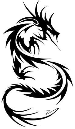 Tribal Tattoo Chinesischer Drache Aufkleber Autoaufkleber Sticker Auto`+ Bonus Testaufkleber Estrellina-Glückstern ®, gedruckte Montageanleitung von myrockshirt, waschanlagenfest,