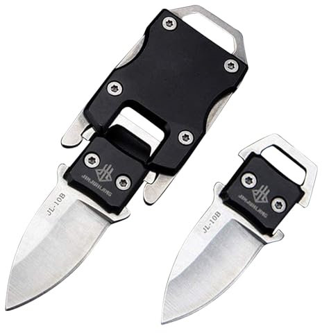 NedFoss Mini Klappmesser, 4cm Klein EDC Messer, Outdoor Mini Taschenmesser, mini Schlüsselanhänger Messer, Gürtelmesser, Paketöffner, Kleine Geschenke