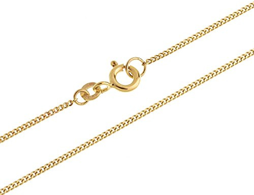 Silberketten-Store Kinder-Panzerkette 1,2mm - echt 333 Gold - Länge wählbar 32-37cm