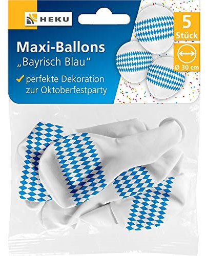 Heku GmbH Maxi Ballons Bayrisch Blau 5 Stück