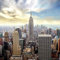Consalnet Wallpapper 2317VEXXL Panorama City New York Papier Peint intissé 3 Bandes 130 g/m² Colle Incluse Blanc Bleu 312 x 219 cm