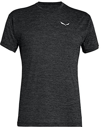 SALEWA Herren PUEZ Melange Dry M S/S Tee Hemden & T-Shirts, Black Out Melange, 50/L