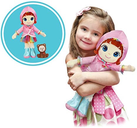 Rainbow Ruby – Lizenz Mini-Universum – Meine erste Puppe – Rubin Puppe aus Stoff mit Figur Schokolade – Spielzeug