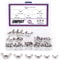 Swpeet 90Pcs 304 Stainless Steel Serrated Metric Wing Nuts Butterfly Nuts Hex Dome Cap Assortment Kit, 6 Sizes - M3 M4 M5 M6 M8 M10
