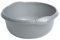Plastic Colorful Washing Up Bowl Round Shape 28,32,36 cm Plastic Bowls Kitchen Basin Sink (Silver/Grey, 32 CM)