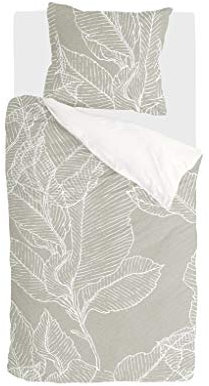 Walra Bettwäsche-Set Leaves & Trees, 100% Baumwolle, 135x200, 2-teilig, Olivgrün