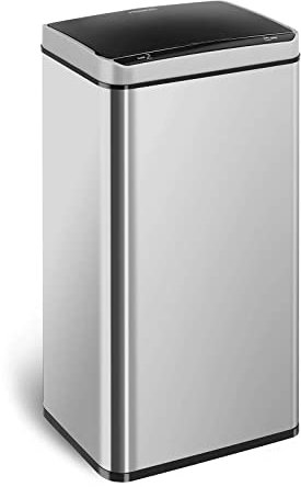 Fromm & Starck Poubelle Automatique De Cuisine Recyclage Double En Acier Métal Ouverture Auto Deux Compartiments Sans Contact STAR_BIN_07 (70 l, Tri Sélectif, Portée Capteur 20 cm, À Piles, Inox/PP)
